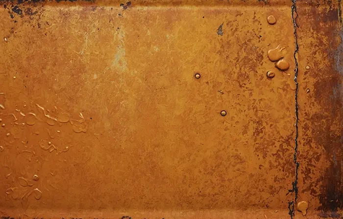 Aged Orange Grunge Metal Plate Photo Backdrop